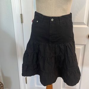 Phink Skirt Y2K German black tiered pocket belt loops  girls size 14